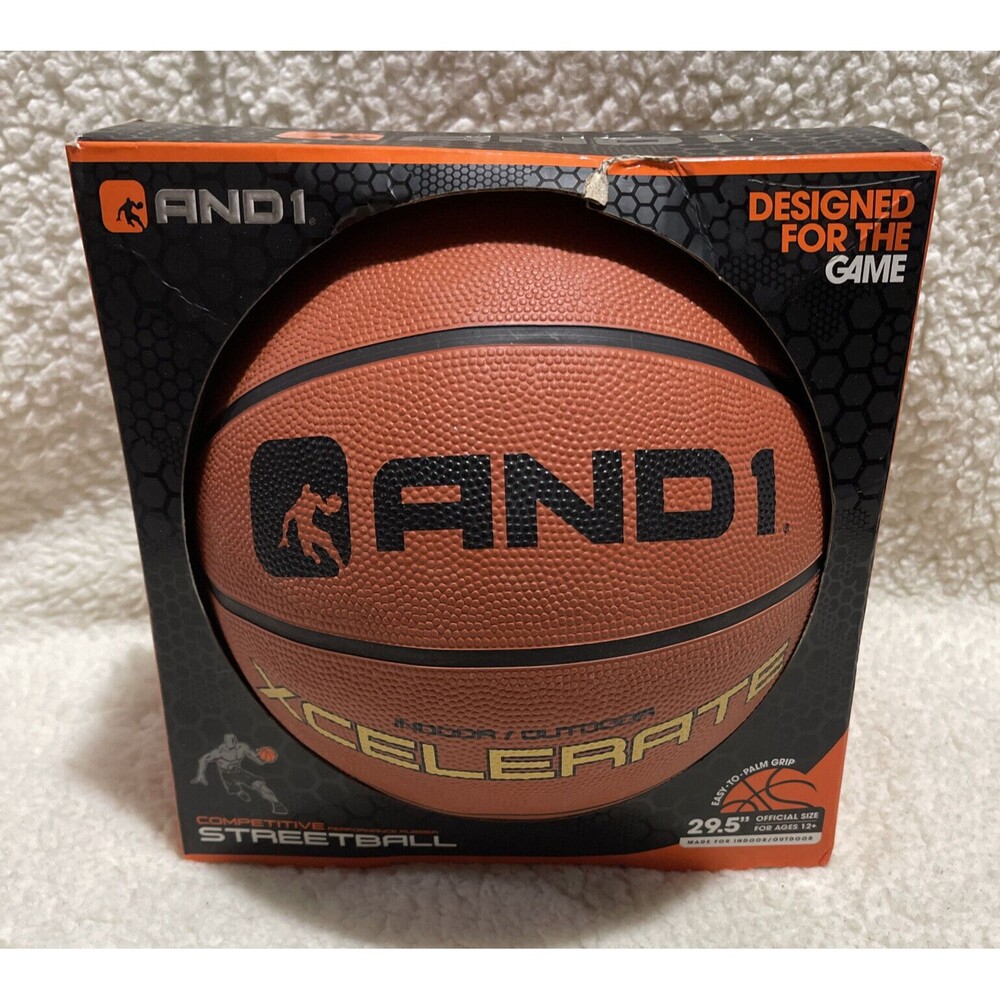 AND1 Xcelerate Rubber Basketball Fantom Official Streetball Size 29.5” Brand New